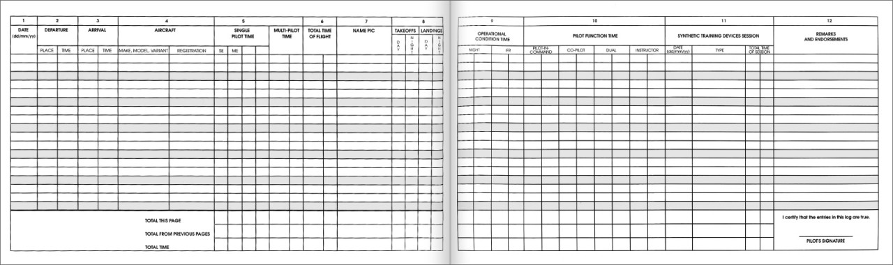 step by step how to fill out a jeppesen pilot logbook