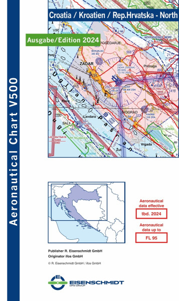 VFR 500 Croatia, Sheet North (edition 2024)