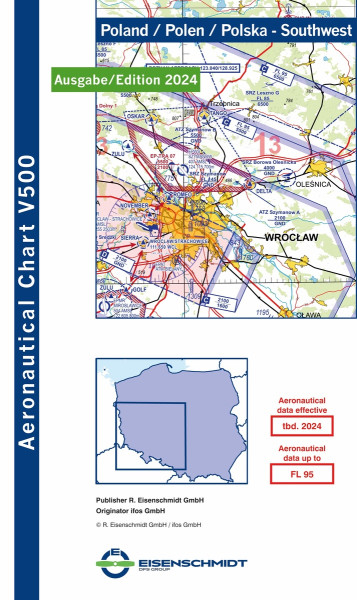 VFR 500 Poland, sheet Southwest (2024 edition)