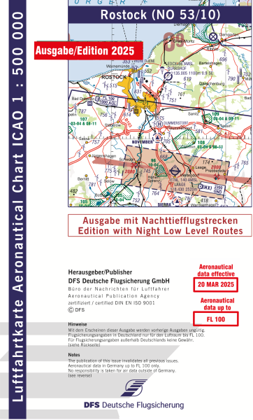 ICAO-Karte, Blatt Rostock (Ausgabe 2025), Nachttiefflugstrecken 