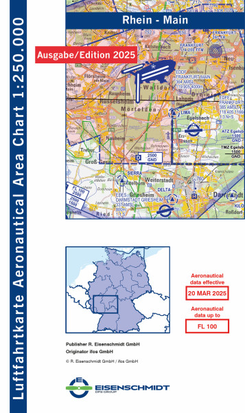 Aeronautical Area Chart (AAC250) 1:250.000 Sheet Rhein-Main (pre-order)