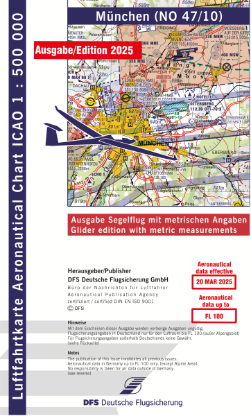 ICAO-Karte, Blatt München (Ausgabe 2025), Segelflug