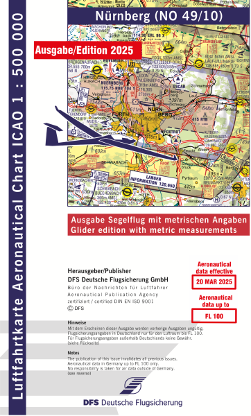 ICAO-Karte, Blatt Nürnberg (Ausgabe 2025), Segelflug