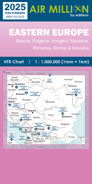 AIR MILLION: VFR-Karte Eastern Europe 1:1.000.000 (Edition 2025)-Vorbestellung