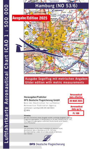 ICAO-Karte, Blatt Hamburg (Ausgabe 2025), Segelflug