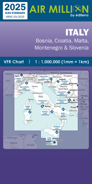 AIR MILLION: VFR-Karte Italy 1:1.000.000 (Edition 2025)-Vorbestellung