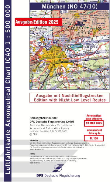 ICAO-Karte, Blatt München (Ausgabe 2025), Nachttiefflugstrecken 