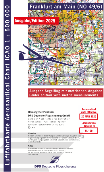 ICAO-Karte, Blatt Frankfurt (Ausgabe 2025), Segelflug