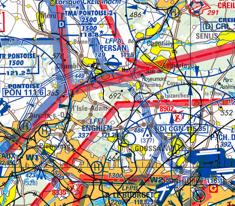 Flight Planner - ICAO-Karte - Frankreich + VFR Anflugkarten | Flight