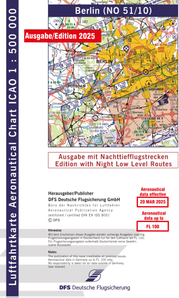 ICAO-Karte, Blatt Berlin (Ausgabe 2025), Nachttiefflugstrecken