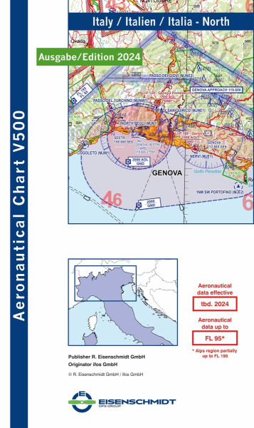 VFR 500 Italy, North sheet (2024 edition) (preorder)