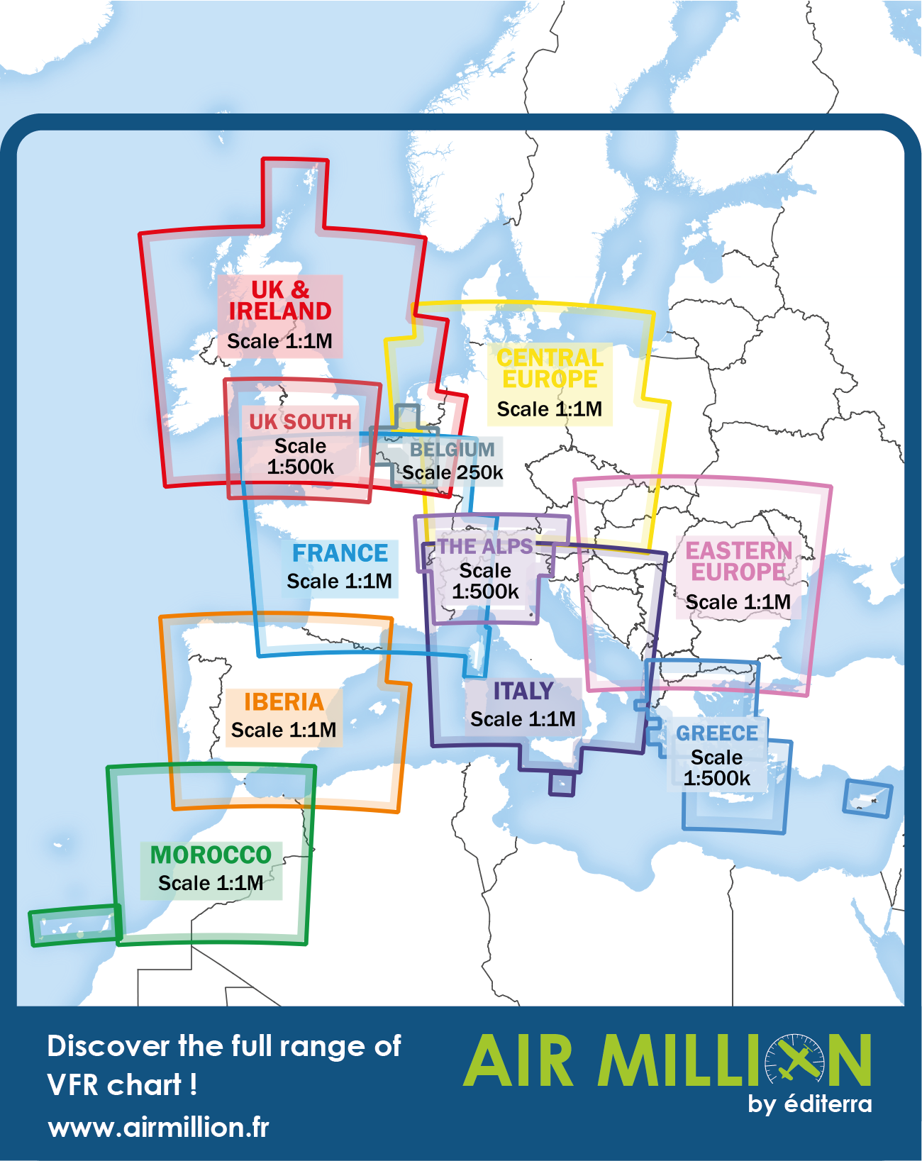 AIR MILLION: VFR-Zoom-Chart The Alps 1:500.000 | Eisenschmidt.aero ...